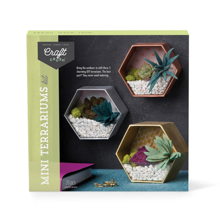 Craft Crush – Mini Terrariums Craft Kit – Make 3 G