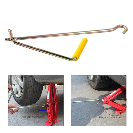 Plum Garden, cric à manivelle pour élévateur à ciseaux pour voiture, camionnette, fourgonnette, et clé de roue pour pneu en acier de voiture.