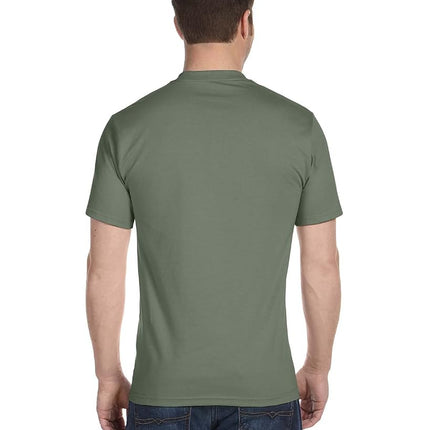 Hanes Beefy-T Men`s Short-Sleeve T-Shirt - Best-Seller, 5180, S, Fatigue Green