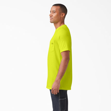 T-shirt à manches courtes Dickies pour hommes, avec poche, rafraîchissant, jaune vif, XX-Large