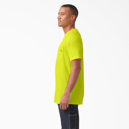Dickies Camiseta de bolsillo de manga corta y refrigeración para hombre, amarillo brillante, 2XL Big Tall