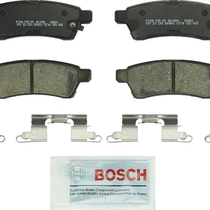 Bosch BC1100 QuietCast Premium Ceramic Disc Brake Pad Set For: Nissan Frontier, Xterra; Suzuki Equator, Rear