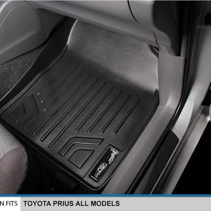 Maxliner 2012-2016 Toyota Prius V Floor Mat With Maxtray Cargo Liner Complete Set Black Max_A0123/B0124/D0124
