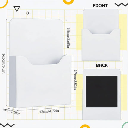 Gilprop 8 Pack Magnetic File Folder Holder for Whiteboard Classroom Storage