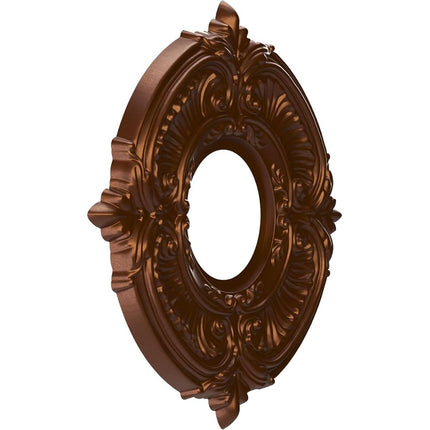 Ekena Millwork CMP10ATCDC Attica Thermoformed PVC Ceiling Medallion (Fits Canopies up to 4 1/8"), 10"OD x 3 1/2"ID x 3/4"P, Metallic Dark Copper