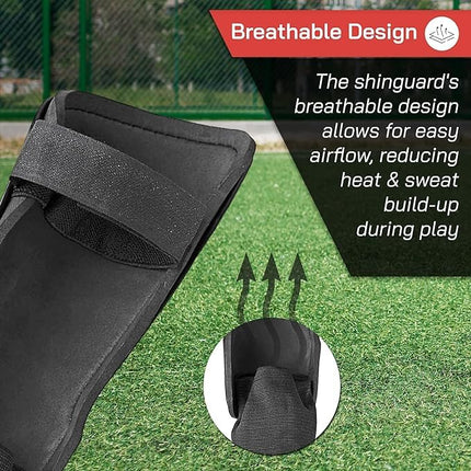 Vizari Malaga Soccer Shin Guards for Kids | Youth Soccer Gear for Boys Girls | Protective Soccer Equipment | Adjustable Straps