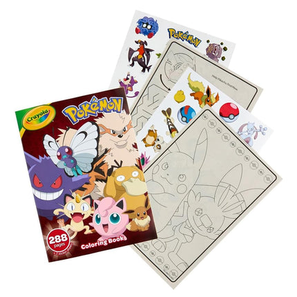 Crayola Pokémon Coloring Book, 288 Pgs, Pokémon Coloring Pages and Stickers, Gift for Kids, Ages 3, 4, 5, 6