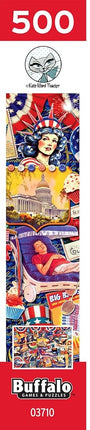 Buffalo Games - Kate Ward Thacker - All American Collage - 500 Piece Jigsaw Puzzle Colorful Puzzle for Adults – Precision-Cut Pieces, Beautiful Artwork, and Hours of Relaxing Fun