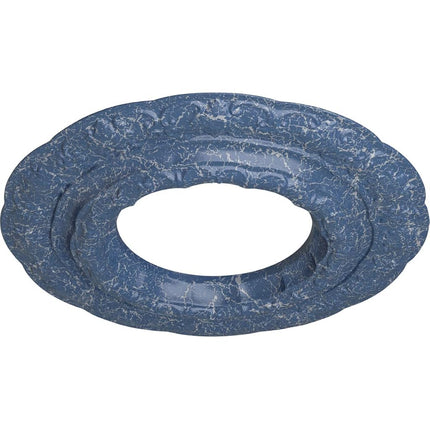 15 3/8"OD x 7"ID x 1"P Lisbon Ceiling Medallion (Fits Canopies up to 7"), Hand-Painted Americana Crackle