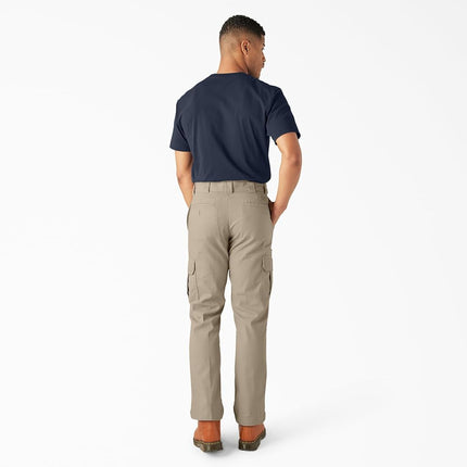 Dickies Men's Flex Regular Fit Cargo Pants, Desert Sand, 42W x 30L