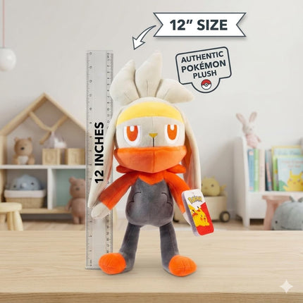 Pokémon Raboot 12" Plush - Officially Licensed Bunny Stuffed Animal Toy - Ages 2+