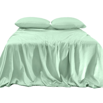Elegant Comfort Luxurious 4-Piece Silky Satin Shee