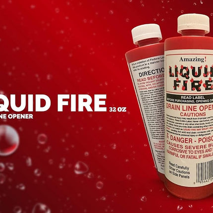 Liquid Fire Drain Line Opener, 32 Oz