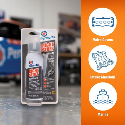 Permatex 25238 The Right Stuff Grey Gasket Maker, 3 oz.
