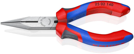 KNIPEX 25 02 140 Long Nose Pliers with Cutter-Comfort Grip