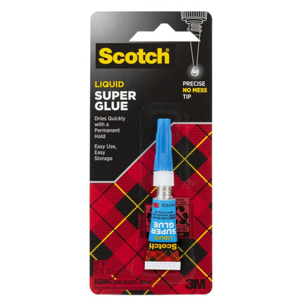 Scotch Super Glue Liquid, .07 oz, 1-Pack (AD118D)