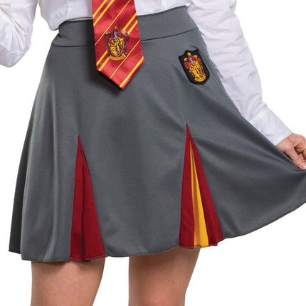 DISGUISE 108269B Harry Potter Skirt, Wizarding World House Themed Dress Bottom, Adult Halloween Costume and Party Accessory Gryffindor, Gray & Gold, Medium