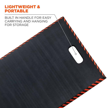 Ergodyne ProFlex 390 Kneeling Pad, Foam Knee Cushion, Water Resistant Kneeling Mat, 18" x 36" x 1", Black, XL