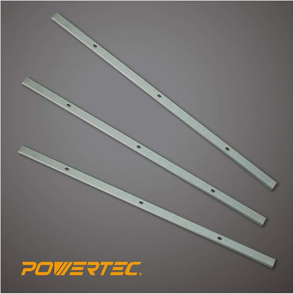 Lames de raboteuse POWERTEC de 13 pouces pour raboteuse Wen 6552, 6552T, PL1303, lot de 3 (12827W)