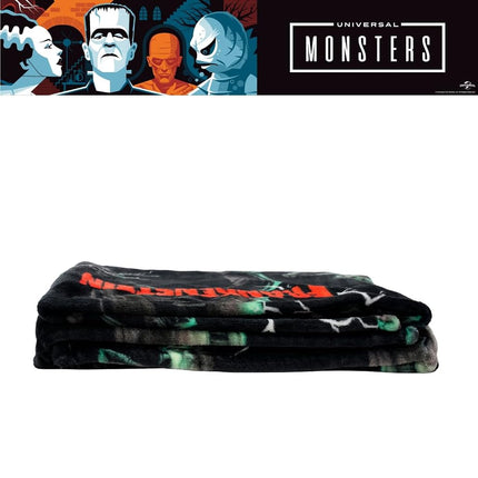 Franco Collectibles Universal Monsters Frankenstein Halloween Horror Throw Blanket, Super Soft Cozy Plush Bedding, 50" x 70", (Officially Licensed Product)