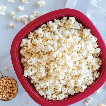 Nordic Ware Pro Pop Popper, BPA-Free Plastic Popcorn Popper, 16 Cup Capacity Microwave Popcorn Bowl, Premium Kitchen Accessories, Made in The USA, Red
