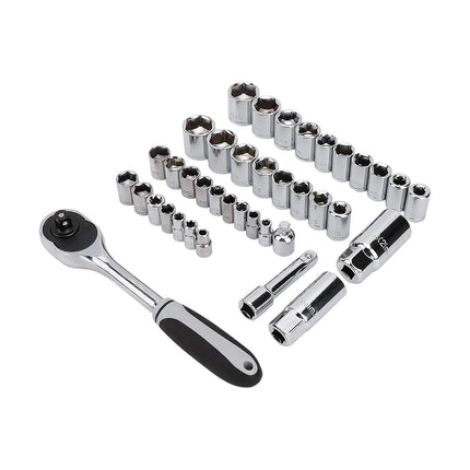 Amazon Basics 173-Piece General Household Hand Tools Set, Alloy Steel, Non-Slip Handles, Blow-Moulded Case, 42.9 x 32.2 x 8.5 cm, for Home Repair & Maintenance
