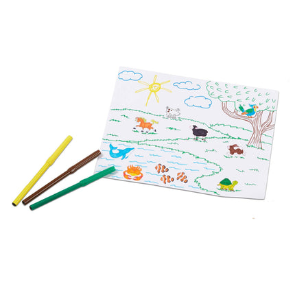 Melissa & Doug Juego de sellos de madera de lujo: animales - 30 sellos, 6 marcadores, 2 almohadillas de tinta