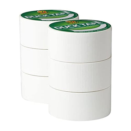 Duck Brand Duck Color Duct Tape, 6-Roll, White (12