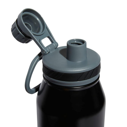 adidas 1 Liter (32 oz) Water Bottle, Hot/Cold Double-Walled Insulated 18/8 Stainless Steel, Green Oxide/Onix Grey/Silver Metallic, One Size
