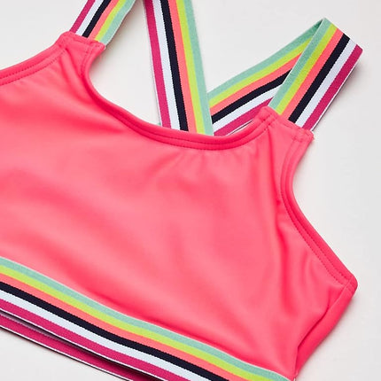 Kanu Surf Maillot de bain bikini de sport athlétique Tanya UPF 50+ pour filles, Bobby Rose vif, 8