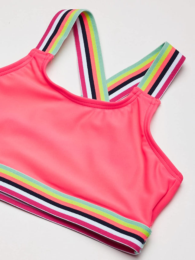 Kanu Surf Maillot de bain bikini de sport athlétique Tanya UPF 50+ pour filles, Bobby Rose vif, 8