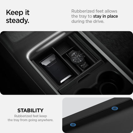 SPIGEN for Tesla Model 3/Y Center Console Organizer Tray, Black