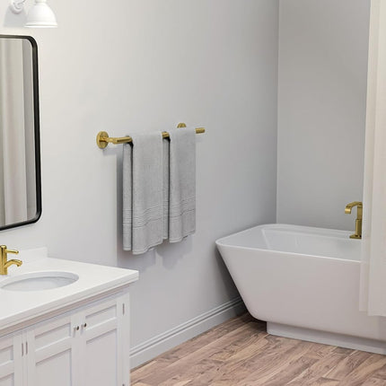 USHOWER 24-Inch Bath Towel Bar, Durable SUS304 Stainless Steel, Brushed Gold, Modern Style (Total Length 26 5/8-Inch)