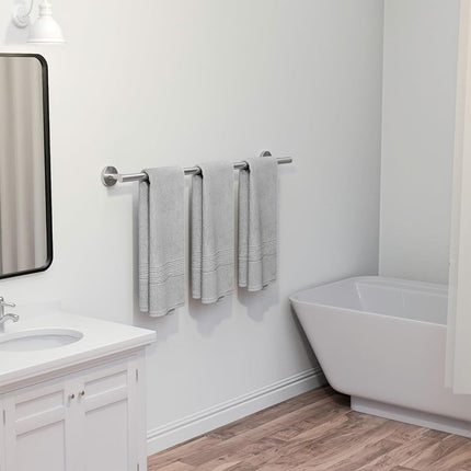 USHOWER Brushed Nickel Bath Towel Bar, 30-Inch Towel Rack for Bathroom Wall Mounted, Thicken SUS304 Stainless Steel Towel Rod (Total Length 32-Inch)