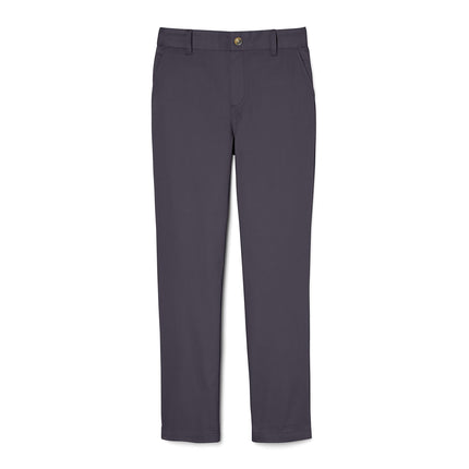French Toast Girls' Pull-On Straight Fit Twill Pant, Heather Gray, 14