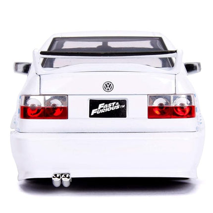 Jada 253203025 The Fast And The Furious 1:24 F&F Jesses VW Jetta, White/Blue