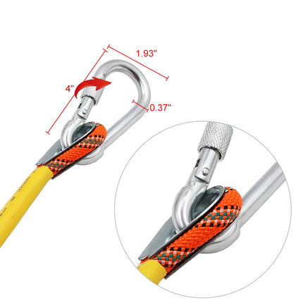 X XBEN Outdoor Climbing Rope 10M(32ft) 20M(64ft) 30M (96ft) 50M(160ft) Rock Climbing Rope, Escape Rope Climbing Equipment Fire Rescue Parachute Rope (96 Foot) - Orange