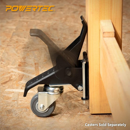 POWERTEC 71132 Quick-Release Workbench Caster Plates, 4-Pack
