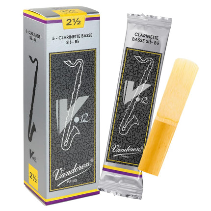 VANDOREN V.12 Bass Clarinet Reeds 2 1/2 (5) (CR622
