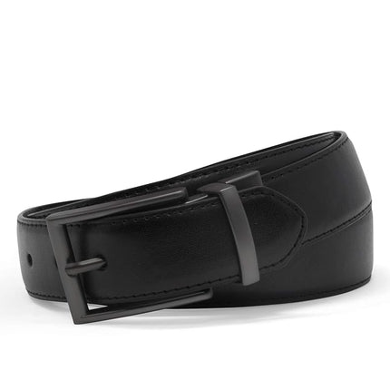 Steve Madden Men's Reversible Dress Casual Every Day Leather Belt, Black/Brown (Smooth), 46