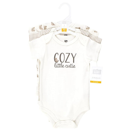 Hudson Baby Bodysuits de algodón unisex para bebé, Cozy Cutie, 9-12 meses