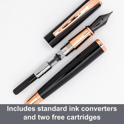 Monteverde MV29864 Impressa Suitable for Right or Left-Handed Fountain Pen Black