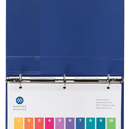 Avery 10 Tab Dividers for 3 Ring Binders, Customizable Table of Contents, Multicolor Tabs, 24 Sets (11169)