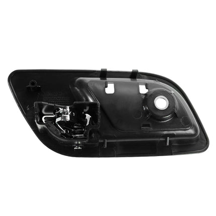 TRQ Door Handles Inside Ebony & Chrome Front Pair Set