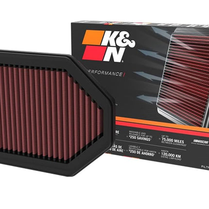 K&N Engine Air Filter: High Performance, Premium, Washable, Replacement Filter: Compatible with 2021-2022 GENESIS G80, 33-5113