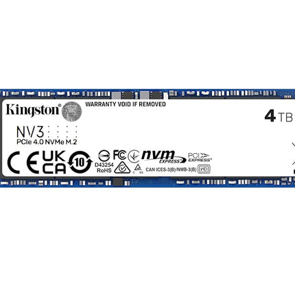 Kingston NV3 NVMe PCIe 4.0 Internal SSD 4TB M.2 22