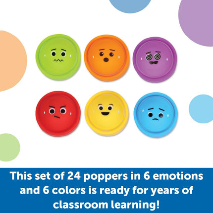 Learning Resources Emotion Fidget Poppers Classroom Set - Social Emotional Classroom Learning Activities for Kids Ages 3+, Montessori Calming Toys, Birthday Gifts for Boys and Girls