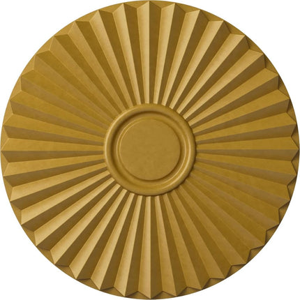 19 3/4"OD x 1 3/8"P Shakuras Ceiling Medallion (For Canopies up to 5"), Hand-Painted Iridescent Gold