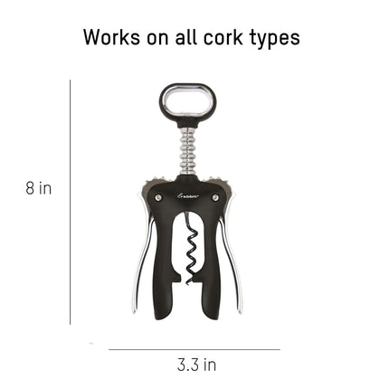 Metrokane Rabbit - Wing Corkscrew - with Non-Stick Spiral Dishwasher Safe 5-Year Warranty - 20cm Length