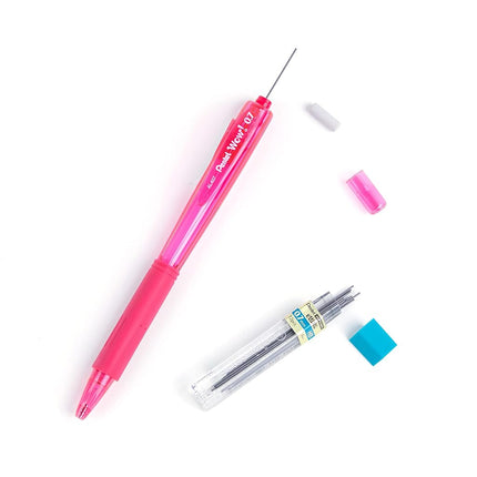 Pentel Wow Mechanical Pencil, 0.7mm, Pink Barrel, Box of 12 (AL407P)
